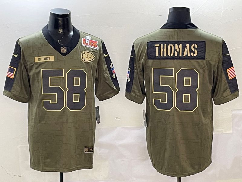 Men Kansas City Chiefs 58 Thomas Green 2025 Nike Salute to Service Limited NFL Jersey style 3